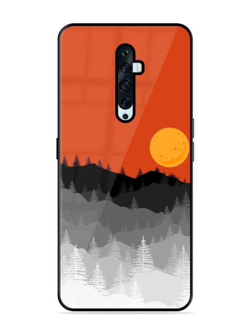 Mountain Lofi Sun Glossy Metal Phone Cover for Oppo Reno 2Z Zapvi