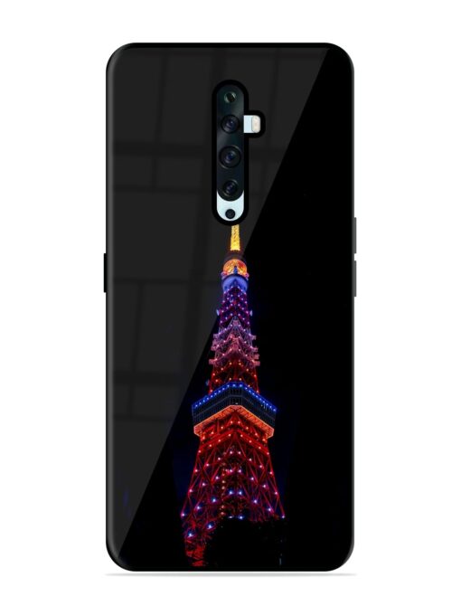 Eiffel Tower Night View Glossy Metal Phone Cover for Oppo Reno 2Z Zapvi