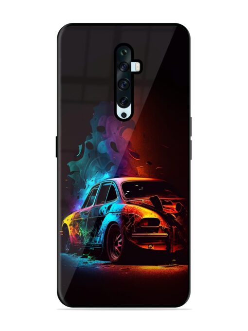 High Classic Car Art Glossy Metal Phone Cover for Oppo Reno 2Z Zapvi