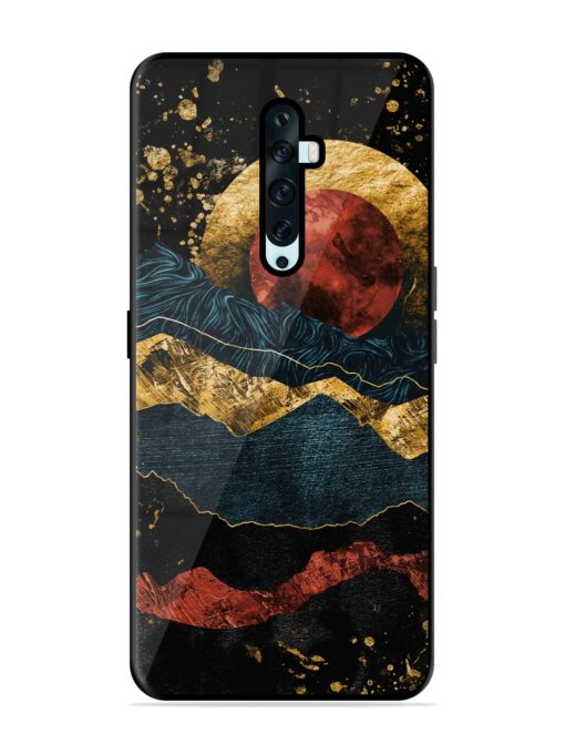 Gold Painting View Glossy Metal Phone Cover for Oppo Reno 2Z Zapvi