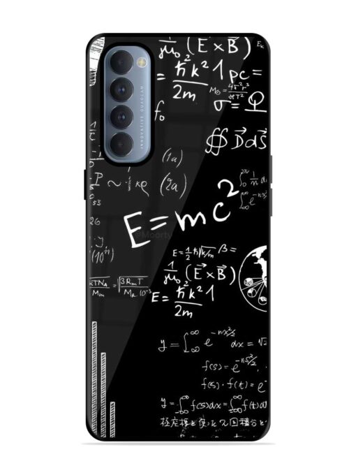 E=Mc2 Mass?Energy Equivalence Glossy Metal Phone Cover for Oppo Reno 4 Pro Zapvi