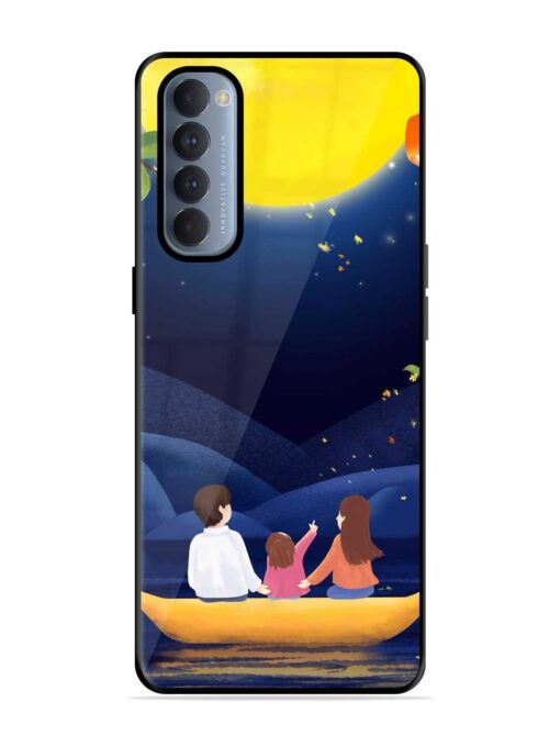 Happy Family And Beautiful View Glossy Metal Phone Cover for Oppo Reno 4 Pro Zapvi