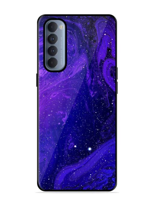 Galaxy Acrylic Abstract Art Glossy Metal Phone Cover for Oppo Reno 4 Pro