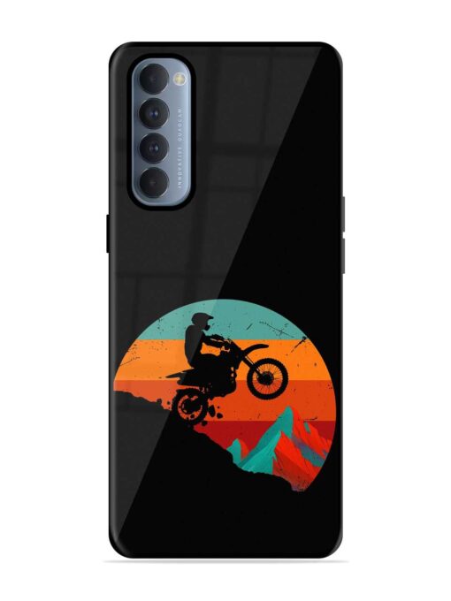 Mountain Bike Glossy Metal Phone Cover for Oppo Reno 4 Pro