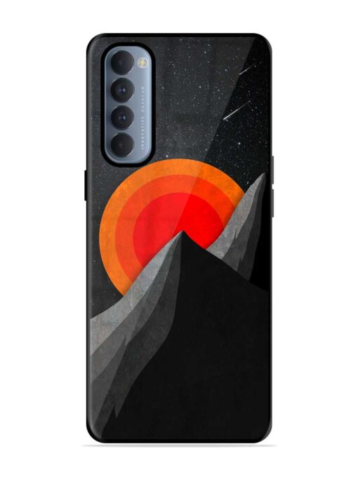 Black Mountain Glossy Metal Phone Cover for Oppo Reno 4 Pro Zapvi