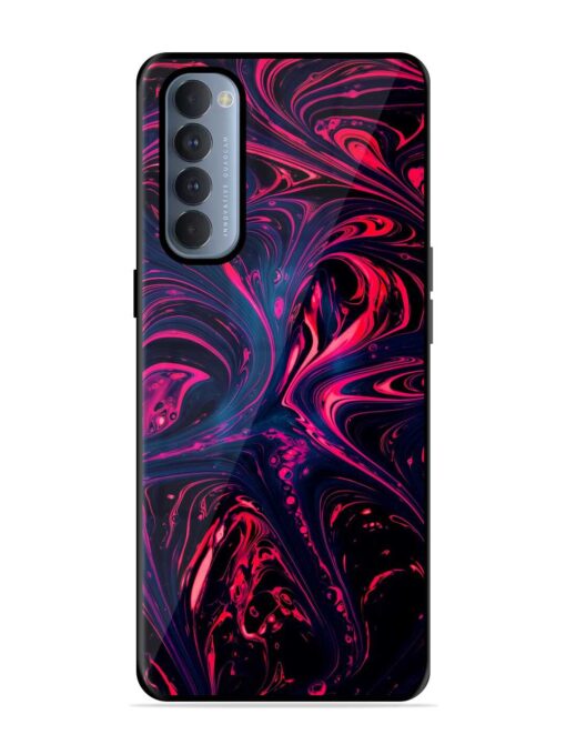 Abstract Background Glossy Metal Phone Cover for Oppo Reno 4 Pro Zapvi