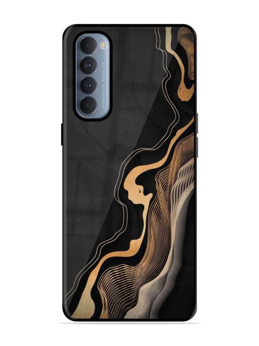 Abstract Art Glossy Metal TPU Phone Cover for Oppo Reno 4 Pro Zapvi