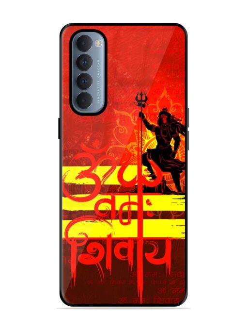 Illustration Lord Shiva Glossy Metal TPU Phone Cover for Oppo Reno 4 Pro Zapvi