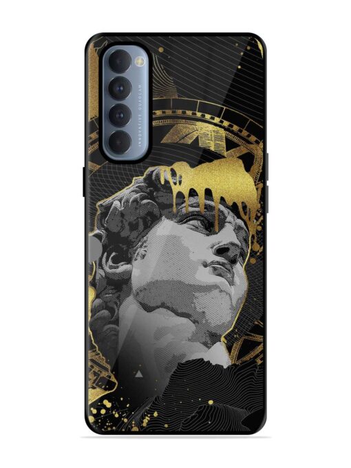 Roman Face Glossy Metal Phone Cover for Oppo Reno 4 Pro Zapvi