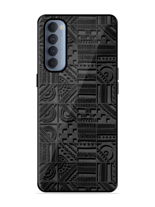 Seamless Pattern Glossy Metal Phone Cover for Oppo Reno 4 Pro