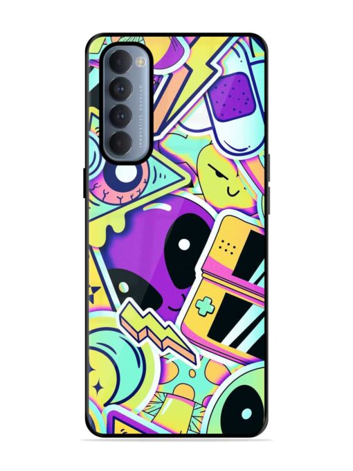 Scratch Art Glossy Metal Phone Cover for Oppo Reno 4 Pro