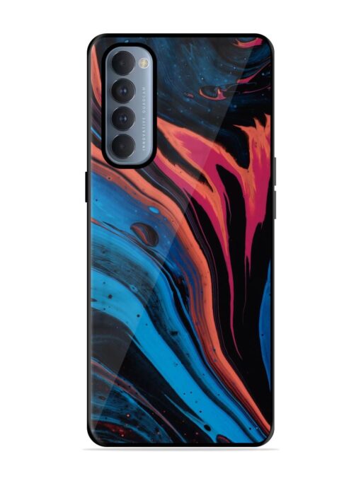 Liquefied Art Glossy Metal TPU Phone Cover for Oppo Reno 4 Pro Zapvi