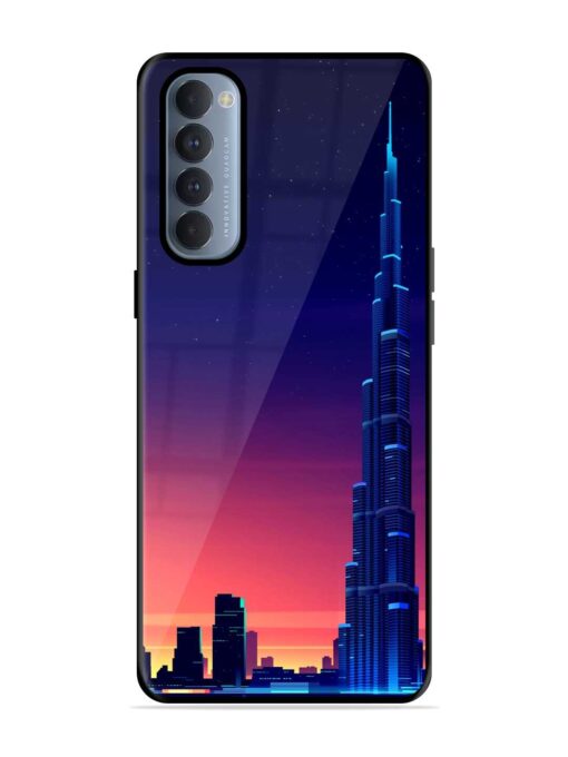 Burj Khalifa Abstract Glossy Metal Phone Cover for Oppo Reno 4 Pro