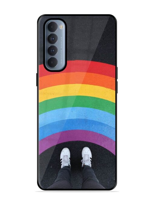 Legs Rainbow Glossy Metal TPU Phone Cover for Oppo Reno 4 Pro Zapvi