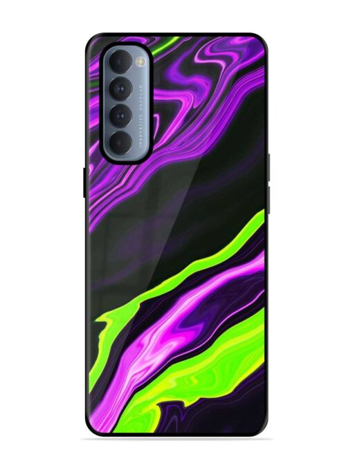 Bright Fluid Violet Glossy Metal Phone Cover for Oppo Reno 4 Pro Zapvi