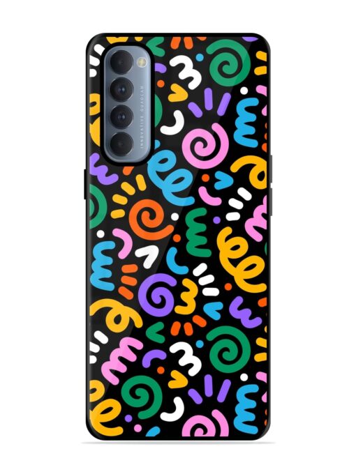 Colorful Seamless Vector Glossy Metal Phone Cover for Oppo Reno 4 Pro Zapvi