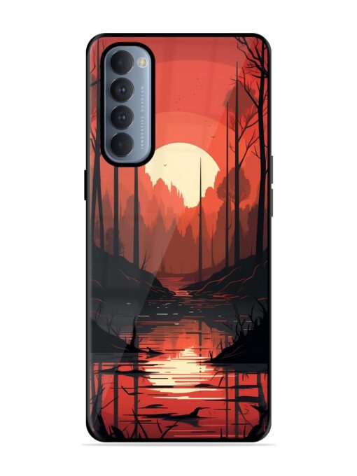 Natural Landscape Glossy Metal Phone Cover for Oppo Reno 4 Pro Zapvi