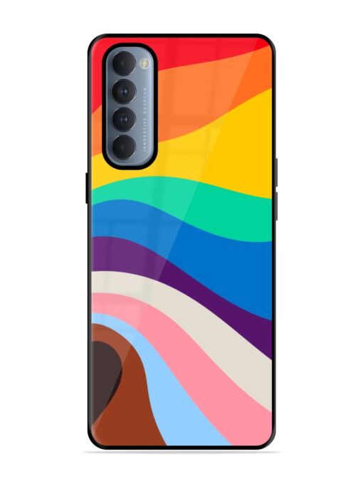 Minimal Pride Art Glossy Metal Phone Cover for Oppo Reno 4 Pro