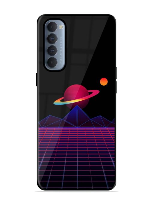 Wave Aesthetic Glossy Metal Phone Cover for Oppo Reno 4 Pro Zapvi