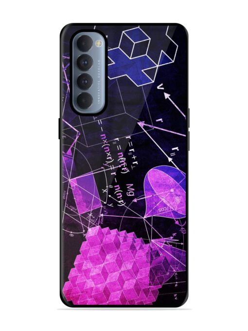 Math Physics Formula Art Glossy Metal Phone Cover for Oppo Reno 4 Pro Zapvi