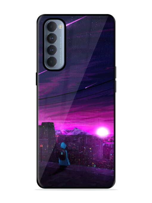 Empty Attempt Glossy Metal Phone Cover for Oppo Reno 4 Pro Zapvi