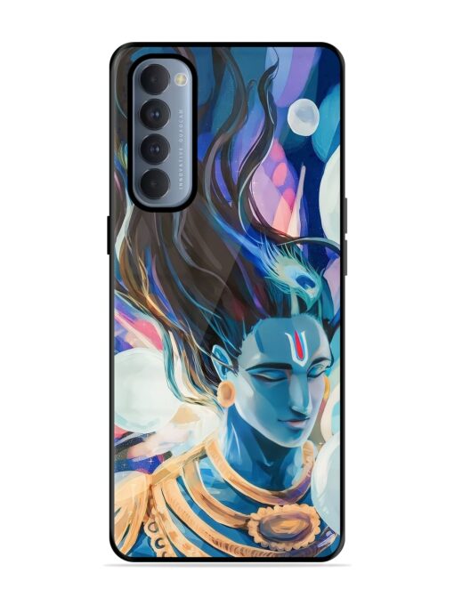 Bhagwan Sri Krishna Glossy Metal Phone Cover for Oppo Reno 4 Pro Zapvi