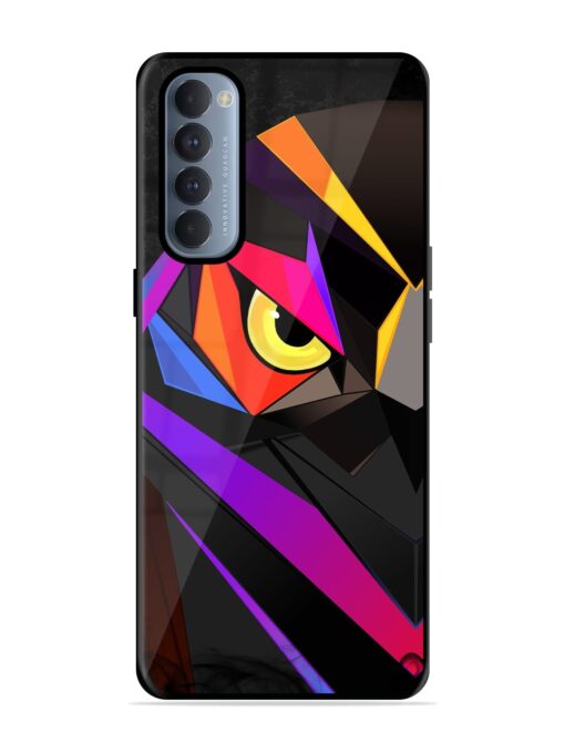 Wpap Owl Glossy Metal Phone Cover for Oppo Reno 4 Pro