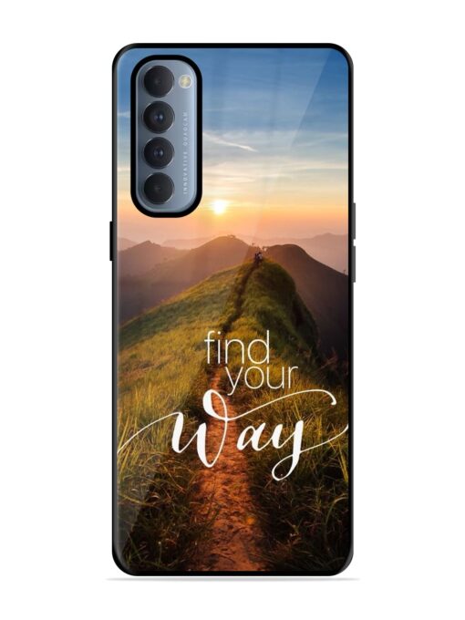 Find Your Way Glossy Metal Phone Cover for Oppo Reno 4 Pro Zapvi