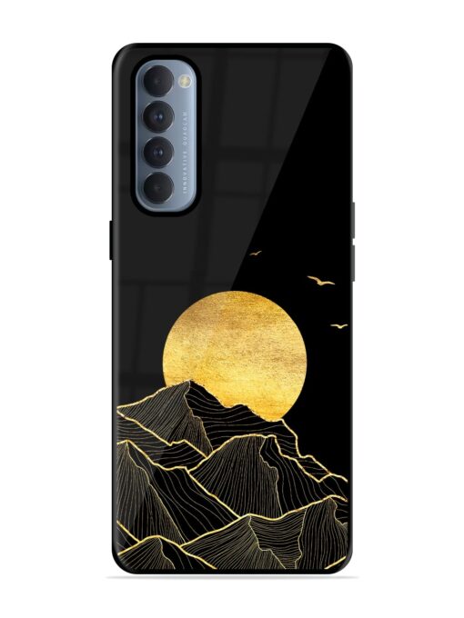 Golden Sunrise Glossy Metal Phone Cover for Oppo Reno 4 Pro Zapvi