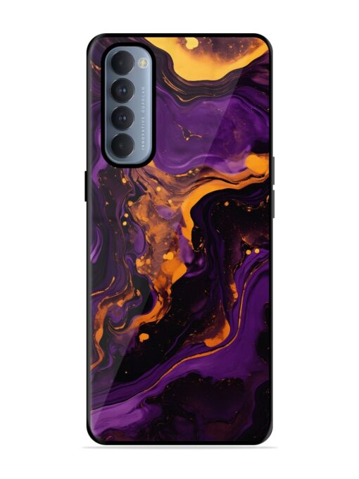 Painting Of A Purple Glossy Metal Phone Cover for Oppo Reno 4 Pro Zapvi