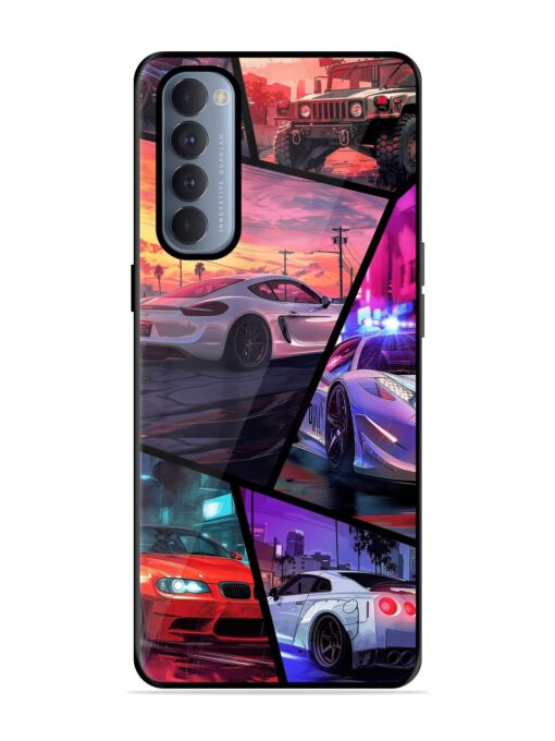 Ride In Pixels Glossy Metal Phone Cover for Oppo Reno 4 Pro Zapvi