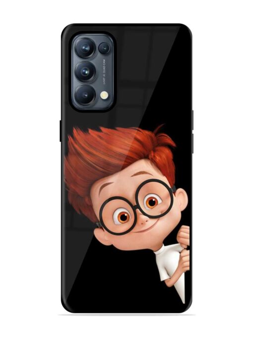 Smart Boy Cartoon Glossy Metal Phone Cover for Oppo Reno 5 Pro (5G) Zapvi