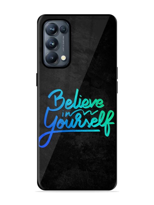 Believe In Yourself Glossy Metal Phone Cover for Oppo Reno 5 Pro (5G) Zapvi