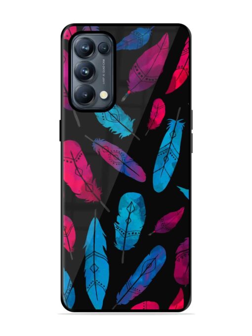 Feather Art Glossy Metal Phone Cover for Oppo Reno 5 Pro (5G) Zapvi