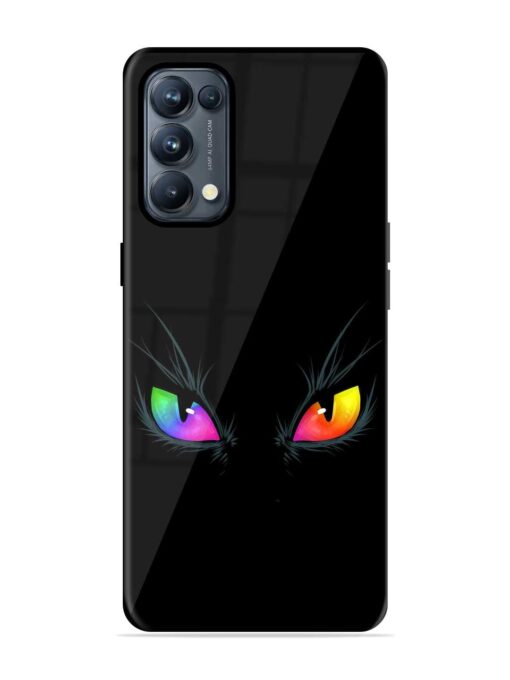 Cat Eyes Glossy Metal Phone Cover for Oppo Reno 5 Pro (5G) Zapvi