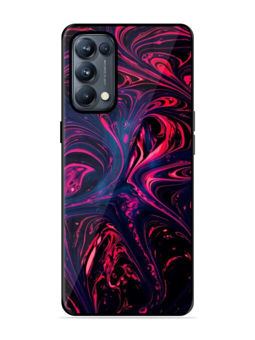 Abstract Background Glossy Metal Phone Cover for Oppo Reno 5 Pro (5G) Zapvi