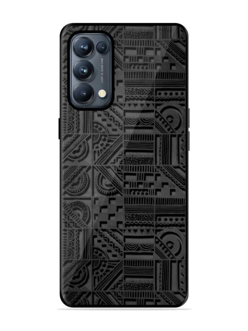 Seamless Pattern Glossy Metal Phone Cover for Oppo Reno 5 Pro (5G) Zapvi