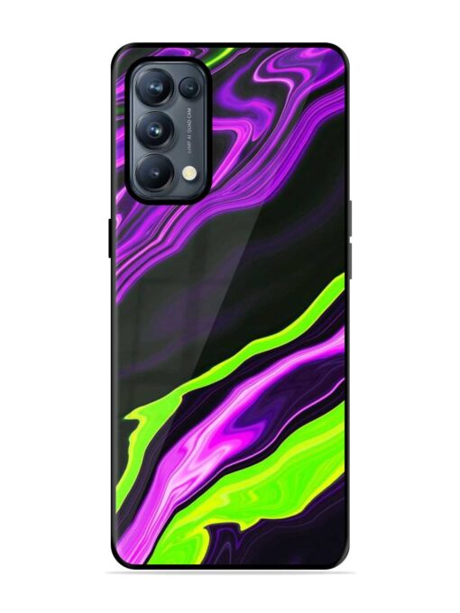 Bright Fluid Violet Glossy Metal Phone Cover for Oppo Reno 5 Pro (5G)