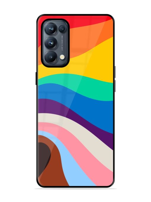 Minimal Pride Art Glossy Metal Phone Cover for Oppo Reno 5 Pro (5G) Zapvi