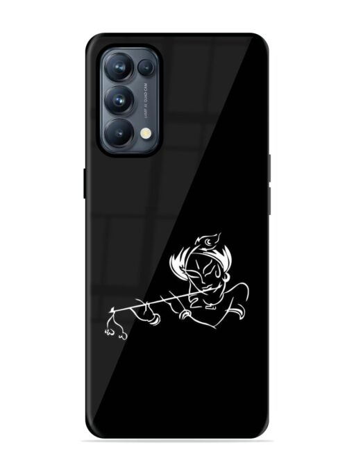 Krishna Flute Glossy Metal Phone Cover for Oppo Reno 5 Pro (5G)