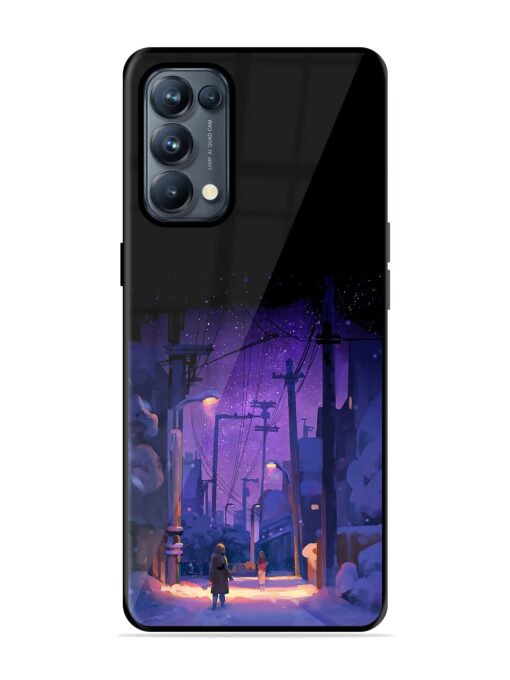 Winter Anime Art Glossy Metal Phone Cover for Oppo Reno 5 Pro (5G) Zapvi