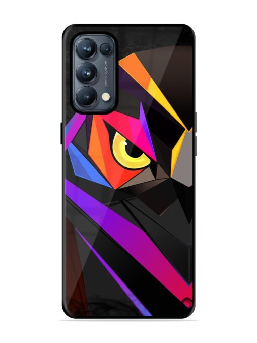 Wpap Owl Glossy Metal Phone Cover for Oppo Reno 5 Pro (5G) Zapvi