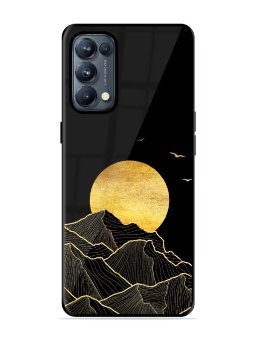 Golden Sunrise Glossy Metal Phone Cover for Oppo Reno 5 Pro (5G) Zapvi