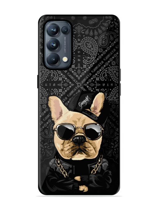 Gangsta Cool Sunmetales Dog Glossy Metal Phone Cover for Oppo Reno 5 Pro (5G) Zapvi