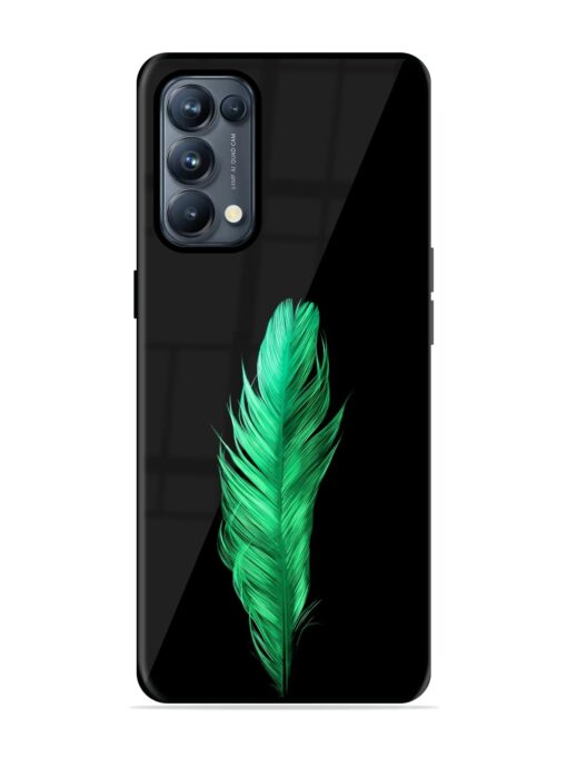 Feather Texture Glossy Metal Phone Cover for Oppo Reno 5 Pro (5G)