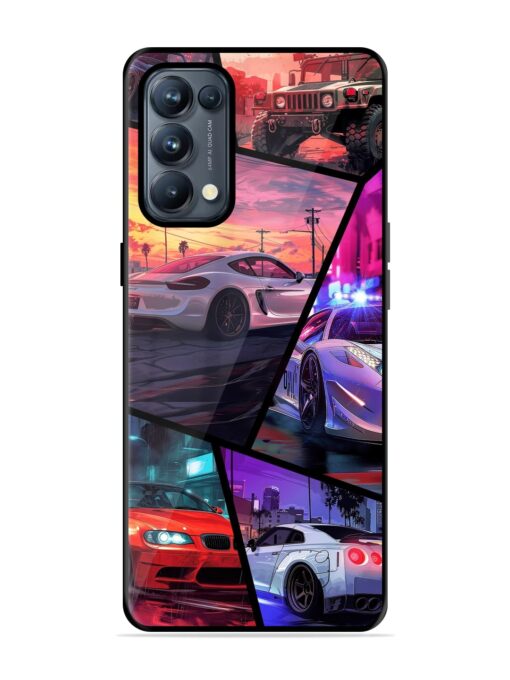 Ride In Pixels Glossy Metal Phone Cover for Oppo Reno 5 Pro (5G) Zapvi