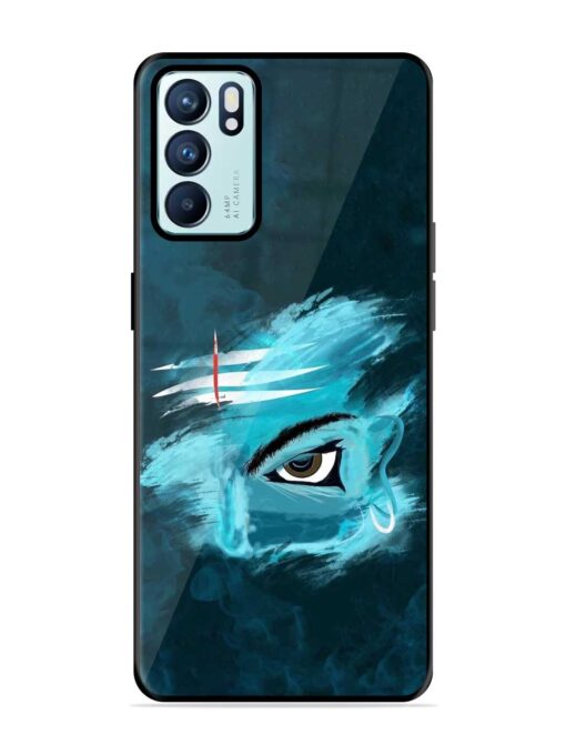 Lord Shiva Glossy Metal Phone Cover for Oppo Reno 6 (5G) Zapvi