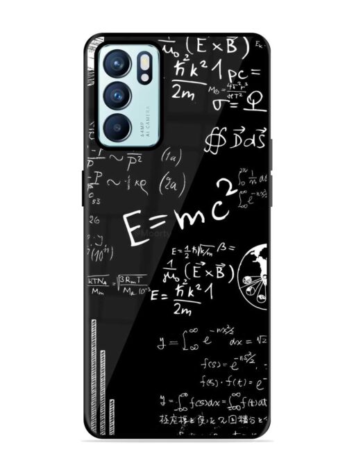 E=Mc2 Mass?Energy Equivalence Glossy Metal Phone Cover for Oppo Reno 6 (5G)