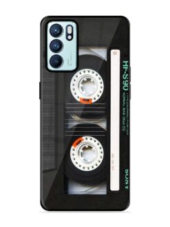 Sony Hf-S90 Cassette Glossy Metal Phone Cover for Oppo Reno 6 (5G)