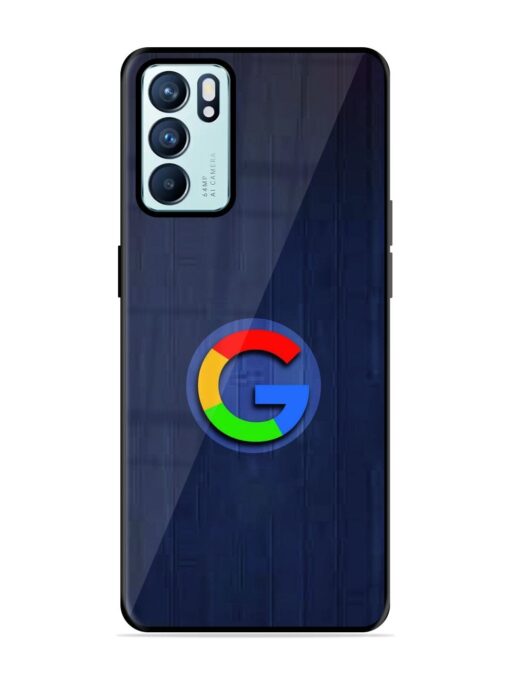 Google Logo Printed Glossy Metal TPU Phone Cover for Oppo Reno 6 (5G) Zapvi